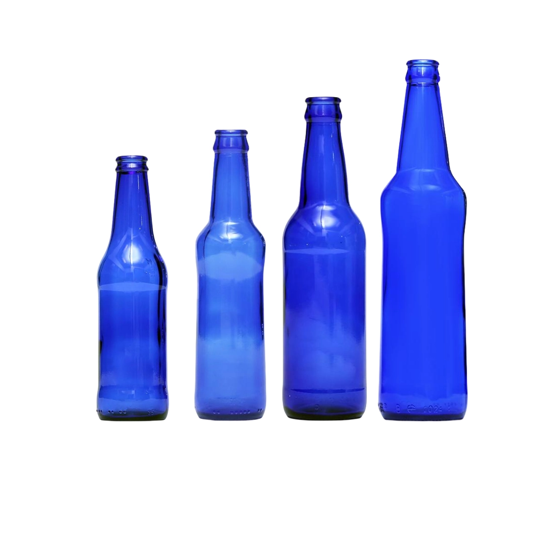زجاجات بيرة زرقاء سعة 258 مل - 280 مل - 330 مل - 500 مل