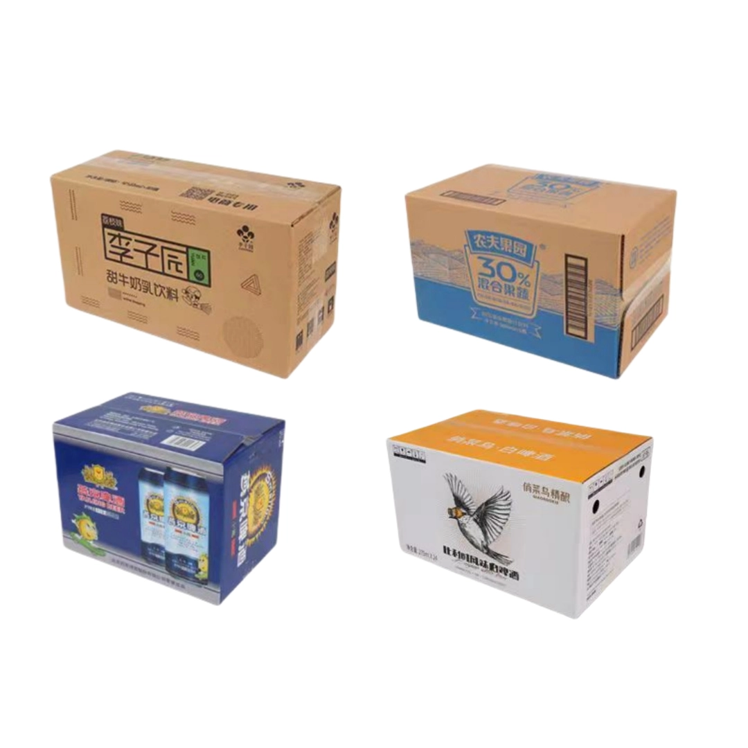 الصناديق المضلعة باللون الأصلي والصناديق المضلعة الملونة مع الطباعة